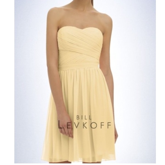 Bill Levkoff Dresses | Bill Levkoff Formall Bridesmaid Mini Dress -Yellow | Color: Yellow | Size: 8 | Busymom08's Closet